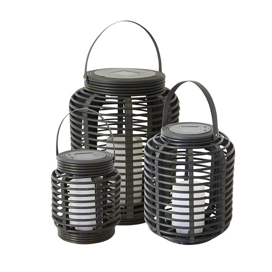 Battery Operated Round Rattan Lantern Garden Light (small Size) led