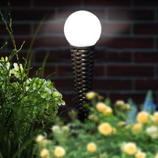 Solar Glass Pearl Bollard Medium Size-LED Garden Decorative Lights Outdoor-Patio Light 